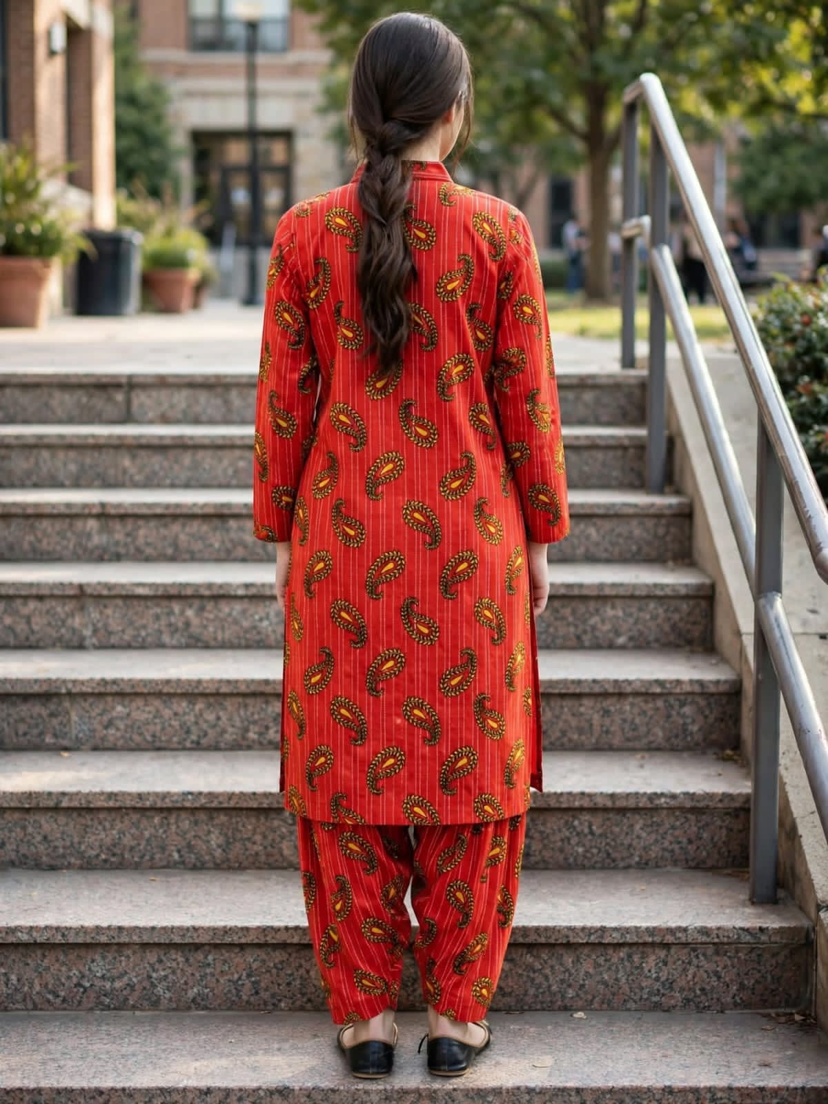 Poly Cotton 2 Piece All Over Digital Printed Suit - KT1038