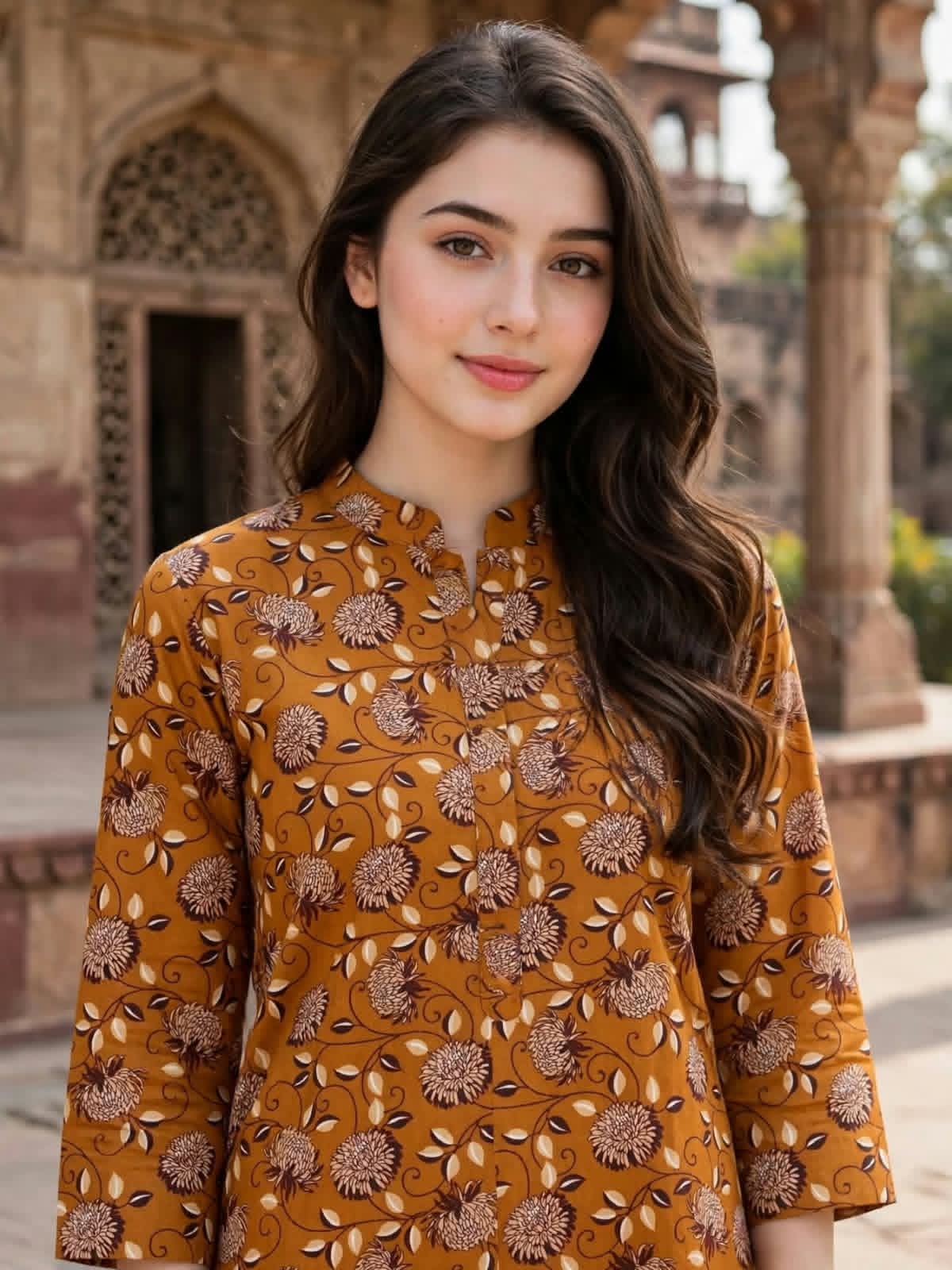 Poly Cotton 2 Piece All Over Digital Printed Suit - KT1025